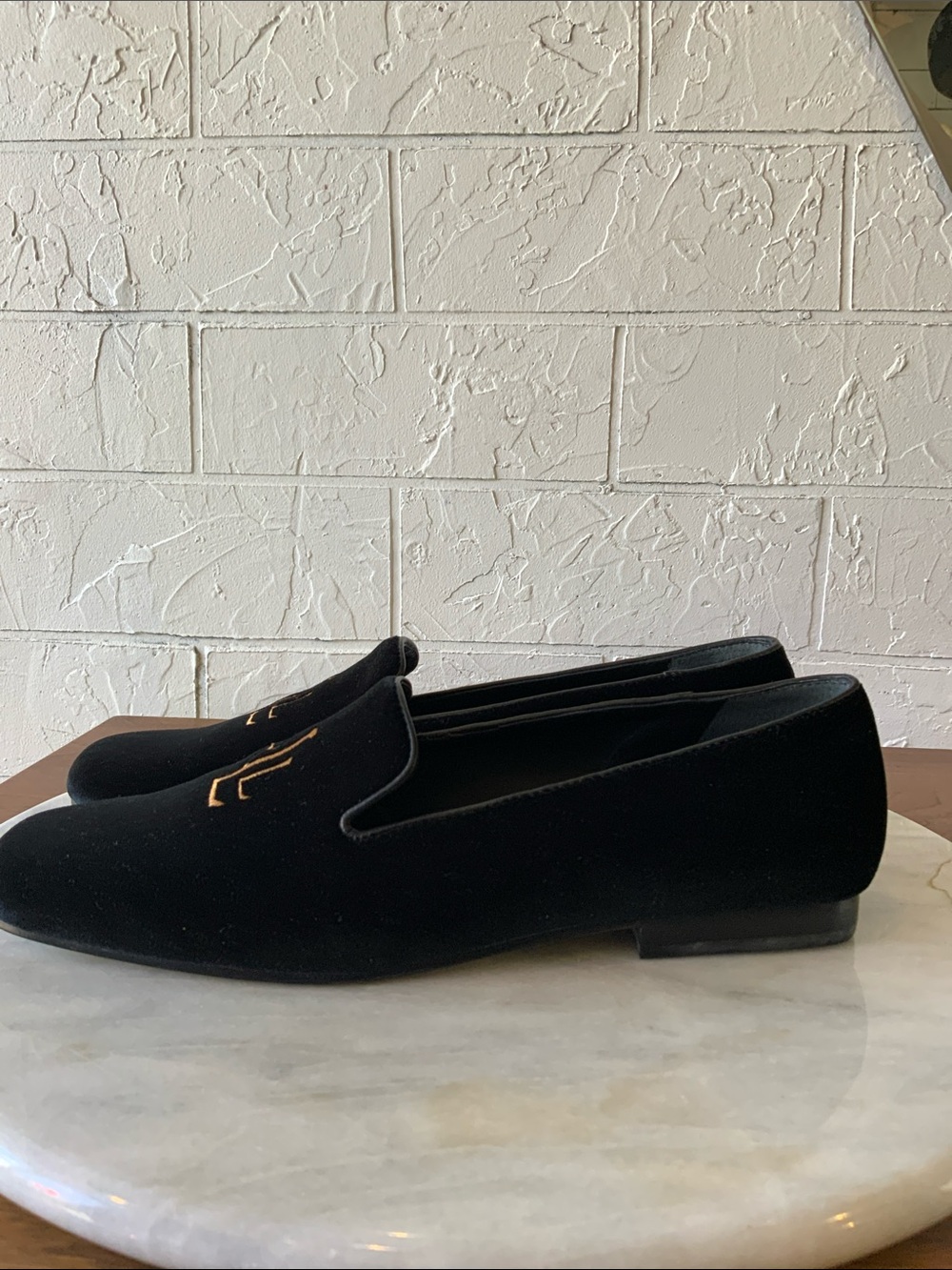 Lauren Ralph Lauren Black Velvet Loafers - Picture 3 of 8